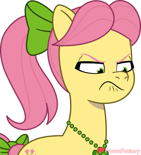 Size: 3637x4000 | Tagged: safe, artist:frownfactory, derpibooru import, posey (g5), earth pony, pony, my little pony: tell your tale, angry, bow, female, frown, g5, hair bow, image, jewelry, mare, necklace, png, simple background, solo, tail, tail bow, transparent background, vector