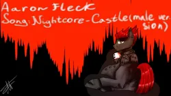 Size: 1280x720 | Tagged: safe, derpibooru import, oc, pegasus, pony, aaron, background picture, black, boss, clothes, cocky, colt, foal, glasses, headcanon voices, image, jpeg, lying down, male, red, sassy, song, suit