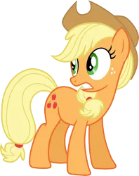 Size: 3000x3794 | Tagged: safe, artist:cloudyglow, derpibooru import, applejack, three's a crowd, image, png, solo, vector