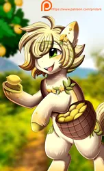 Size: 1863x3060 | Tagged: safe, artist:pridark, derpibooru import, oc, unofficial characters only, earth pony, pony, food, image, lemon, png, solo