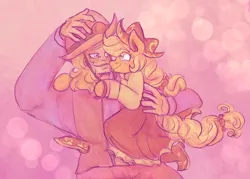 Size: 2859x2048 | Tagged: safe, artist:mimiporcellini, derpibooru import, applejack, human, crossover, crossover shipping, hol horse, holjack, human male, image, interspecies, jojo's bizarre adventure, male, png, shipping