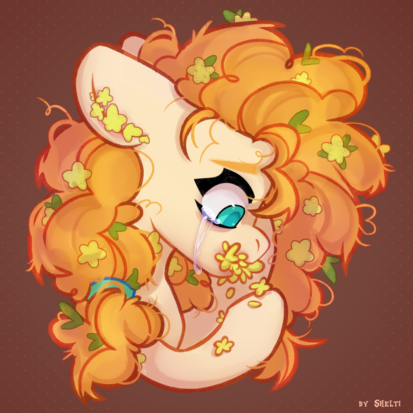 Size: 2000x2000 | Tagged: safe, artist:shelti, derpibooru import, pear butter, earth pony, pony, female, high res, image, mare, png, signature, solo