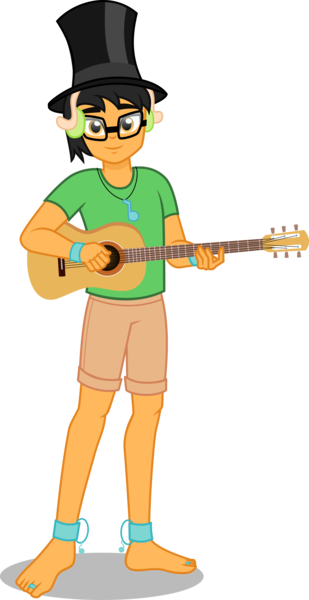 Size: 2000x3886 | Tagged: safe, artist:n0kkun, derpibooru import, oc, unofficial characters only, equestria girls, commission, guitar, image, male, musical instrument, png, simple background, solo, transparent background, vector