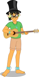 Size: 2000x3886 | Tagged: safe, artist:n0kkun, derpibooru import, oc, unofficial characters only, equestria girls, commission, guitar, image, male, musical instrument, png, simple background, solo, transparent background, vector