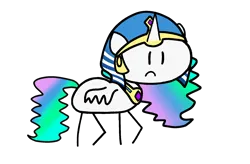 Size: 1924x1265 | Tagged: safe, artist:mystery shore, derpibooru import, idw, princess celestia, alicorn, pony, reflections, spoiler:comic, egyptian, egyptian headdress, egyptian pony, female, image, in a nutshell, in a nutshell but mirror version, mare, mirror universe, png, ra celestia, simple background, solo, stick pony, transparent background