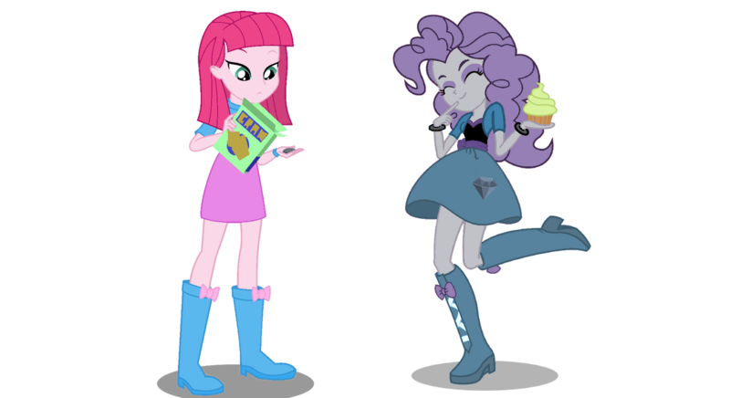 Size: 1280x698 | Tagged: safe, artist:crystalrainbowlife, derpibooru import, maud pie, pinkie pie, equestria girls, clothes swap, duo, image, palette swap, png, recolor
