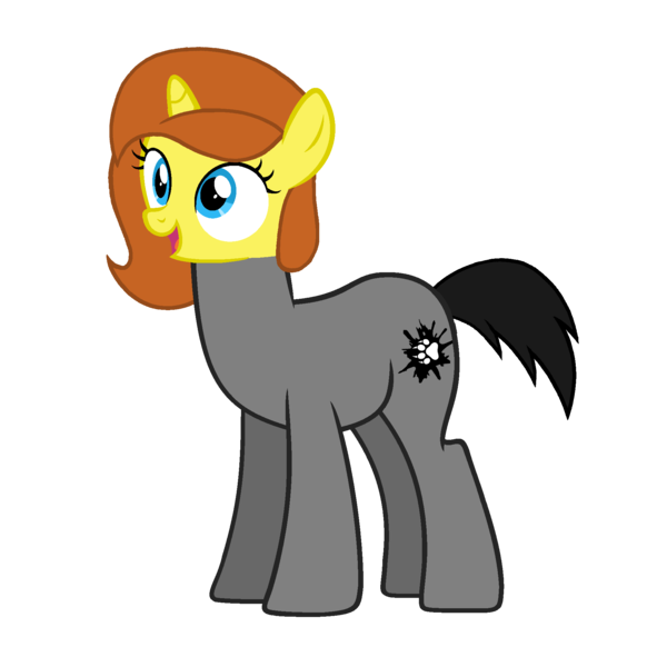 Size: 1920x1920 | Tagged: safe, artist:motownwarrior01, artist:wizen, derpibooru import, oc, oc:yellow list, earth pony, pony, unicorn, body swap, cute, cutie mark, derpibooru exclusive, female, filly, foal, head swap, image, mad science, male, png, simple background, smiling, stallion, transparent background, what has science done