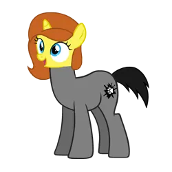 Size: 1920x1920 | Tagged: safe, artist:motownwarrior01, artist:wizen, derpibooru import, oc, oc:yellow list, earth pony, pony, unicorn, body swap, cute, cutie mark, derpibooru exclusive, female, filly, foal, head swap, image, mad science, male, png, simple background, smiling, stallion, transparent background, what has science done