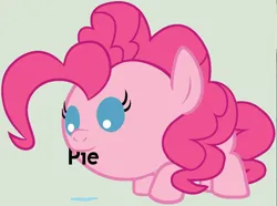 Size: 1162x865 | Tagged: safe, artist:beavernator, derpibooru import, edit, pinkie pie, earth pony, pony, baby, baby pie, baby pony, cropped, cute, diapinkes, female, filly, foal, image, png, solo, text, younger