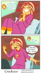 Size: 1280x2232 | Tagged: source needed, useless source url, safe, artist:crock2121, derpibooru import, adagio dazzle, sunset shimmer, human, equestria girls, equestria girls series, blushing, cute, duo, duo female, female, image, jpeg, lesbian, phone, shimmerbetes, shipping, smiling, sunsagio, text