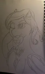 Size: 2475x4029 | Tagged: safe, derpibooru import, oc, bat pony, pony, drawing, happy, heart, image, jpeg, lineart, pencil drawing, pony oc, sketch, sketchbook, smiling, traditional art