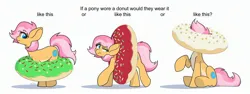 Size: 2872x1080 | Tagged: safe, artist:koa, artist:koapony, derpibooru import, oc, unofficial characters only, earth pony, pony, donut, food, image, jpeg