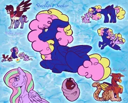 Size: 2048x1658 | Tagged: safe, artist:sweetmelon556, derpibooru import, oc, oc:fire feather, oc:starlight seeker, oc:sweet melon, oc:velvet feather, unofficial characters only, gryphon, hippogriff, pegasus, pony, female, filly, foal, image, jpeg, mare
