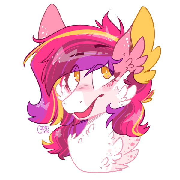 Size: 2000x2000 | Tagged: safe, artist:caprania, derpibooru import, oc, oc:nova stargazer, pony, alternate design, bust, female, image, mare, png, portrait, simple background, solo, transparent background, twitterina design