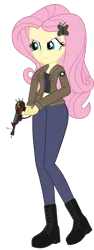 Size: 1541x4096 | Tagged: safe, artist:edy_january, artist:starryshineviolet, derpibooru import, edit, vector edit, fluttershy, human, equestria girls, equestria girls series, angry, base used, boots, breasts, busty fluttershy, call of duty, call of duty zombies, clothes, free to use, girls und panzer, gun, image, jacket, laser gun, link in description, long pants, marine, marines, military, png, raygun, saunders, shoes, simple background, soldier, solo, tanktop, transparent background, vector, weapon