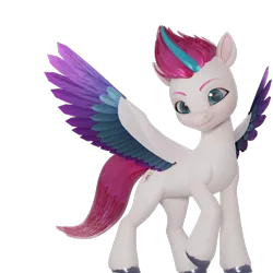 Size: 1080x1080 | Tagged: safe, artist:littleiceage, derpibooru import, zipp storm, pegasus, pony, 3d, female, g5, image, mare, png, simple background, smiling, solo, transparent background