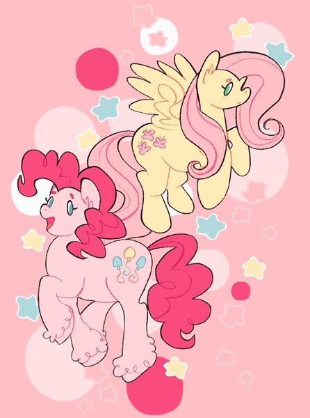 Size: 1524x2048 | Tagged: safe, artist:deathbycatboy, derpibooru import, fluttershy, pinkie pie, earth pony, pegasus, pony, female, image, jpeg, mare