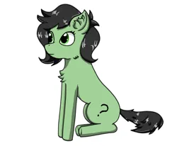 Size: 1006x828 | Tagged: safe, artist:nismorose, derpibooru import, oc, oc:anon, oc:anonfilly, pony, chest fluff, ear fluff, eyelashes, female, filly, foal, image, jpeg, simple background, sitting, solo, white background