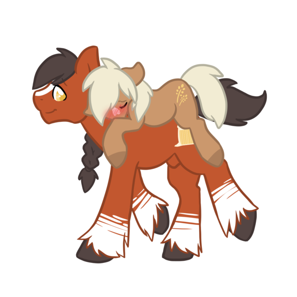 Size: 1200x1200 | Tagged: safe, artist:sinclair2013, derpibooru import, oc, oc:amber shine, oc:draft, unofficial characters only, earth pony, pony, blushing, duo, female, image, male, mare, nudity, png, sheath, shipping, simple background, size difference, stallion, straight, transparent background