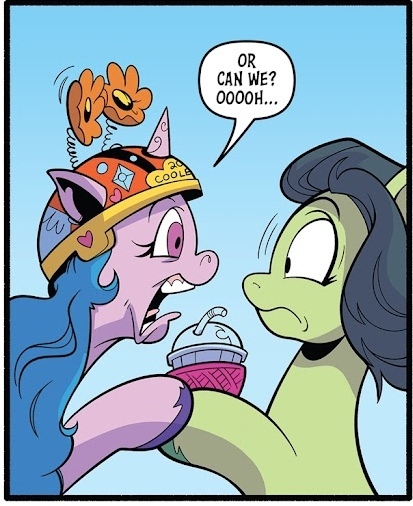 Size: 413x506 | Tagged: safe, artist:andypriceart, derpibooru import, idw, izzy moonbow, spoiler:comic, spoiler:g5comic, spoiler:g5comic08, faic, g5, helmet, image, jpeg