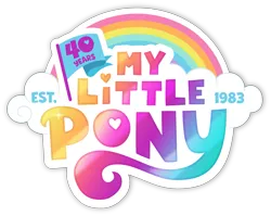 Size: 1507x1197 | Tagged: safe, derpibooru import, official, 40th anniversary, image, my little pony logo, png, simple background, transparent background