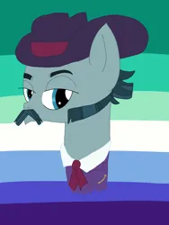 Size: 3024x4032 | Tagged: safe, derpibooru import, turner mccolt, pony, eyebrows, facial hair, gay pride flag, hat, headcanon, image, male, mccolt family, moustache, png, pride, pride flag, sideburns, solo, stallion