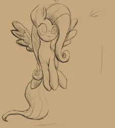 Size: 1153x1280 | Tagged: safe, artist:ricktin, derpibooru import, fluttershy, pony, image, jpeg, sketch, solo