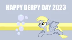 Size: 2000x1125 | Tagged: safe, derpibooru import, editor:quoterific, derpy hooves, pegasus, pony, 2023, derpy day, female, image, mare, png, solo, wallpaper