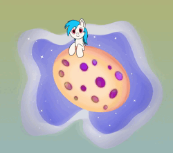 Size: 1750x1550 | Tagged: safe, artist:jasmindreasond, derpibooru import, oc, oc:jimm, unofficial characters only, pony, animated, commission, cookie, cute, food, image, male, micro, no sound, ocbetes, ponies in food, simple background, smiling, smol, solo, tiny, tiny ponies, webm, your character here