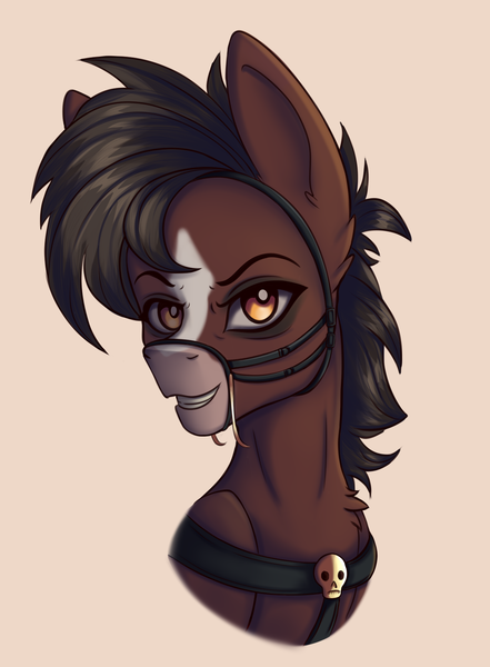 Size: 1318x1792 | Tagged: safe, artist:tanatos, derpibooru import, oc, oc:lisette, earth pony, bust, image, png, portrait, simple background, yellow eyes