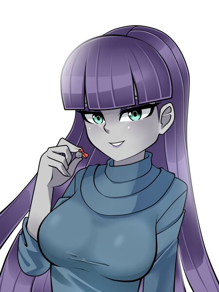 Size: 1500x2000 | Tagged: safe, artist:nekojackun, derpibooru import, maud pie, equestria girls, breasts, busty maud pie, female, image, jpeg, looking at you, pebble, rock, smiling, solo