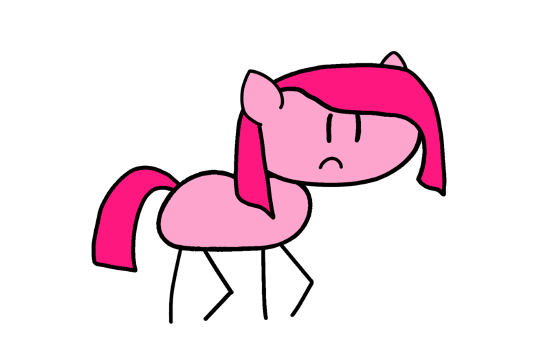 Size: 1824x1200 | Tagged: safe, artist:mystery shore, derpibooru import, idw, pinkie pie, earth pony, pony, reflections, spoiler:comic, female, image, in a nutshell, in a nutshell but mirror version, mare, mirror universe, pinkamena diane pie, png, simple background, solo, stick pony, transparent background