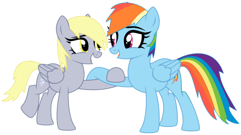 Size: 3939x2209 | Tagged: safe, artist:mint-light, artist:twilyisbestpone, derpibooru import, derpy hooves, rainbow dash, pegasus, pony, cute, dashabetes, derpabetes, derpy day, derpydash, duo, duo female, eye contact, female, high res, image, lesbian, looking at each other, looking at someone, mare, png, shipping, simple background, smiling, transparent background