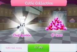 Size: 1268x858 | Tagged: safe, derpibooru import, official, rumble, pegasus, pony, bundle, chef's hat, colt, costs real money, english, foal, gameloft, gem, hat, image, jpeg, male, mobile game, my little pony: magic princess, numbers, sale, solo, solo focus, spoon, text, wings