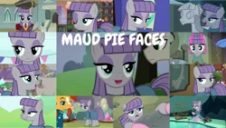 Size: 1280x721 | Tagged: safe, derpibooru import, edit, edited screencap, editor:quoterific, screencap, maud pie, mudbriar, sunburst, earth pony, pony, unicorn, maud pie (episode), rock solid friendship, student counsel, the gift of the maud pie, the maud couple, uncommon bond, clothes, dress, female, graduation cap, hat, image, male, mare, one eye closed, png, smiling, stallion, when she smiles