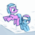 Size: 330x330 | Tagged: source needed, safe, artist:plunger, aloe, lotus blossom, earth pony, pony, aloebetes, animated, cute, duo, female, gif, image, jumping, loop, lotusbetes, mare, perfect loop, siblings, sisters, spa twins, twins