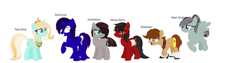 Size: 4445x1149 | Tagged: safe, artist:harmonicdreemur1308, derpibooru import, oc, unofficial characters only, earth pony, pegasus, pony, unicorn, base used, earth pony oc, horn, image, pegasus oc, peytral, png, simple background, unicorn oc, unshorn fetlocks, white background, wings