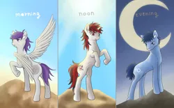 Size: 2976x1843 | Tagged: safe, artist:pain-jam-cookie, derpibooru import, oc, oc:blackjack, oc:morning glory (project horizons), oc:p-21, unofficial characters only, earth pony, pegasus, pony, unicorn, fallout equestria, fallout equestria: project horizons, fanfic art, image, jpeg