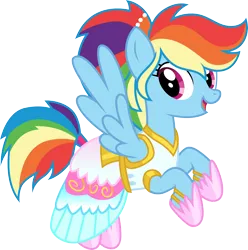 Size: 3000x3019 | Tagged: safe, artist:cloudyglow, derpibooru import, rainbow dash, clothes, dress, image, png, rainbow dash always dresses in style, simple background, solo, transparent background