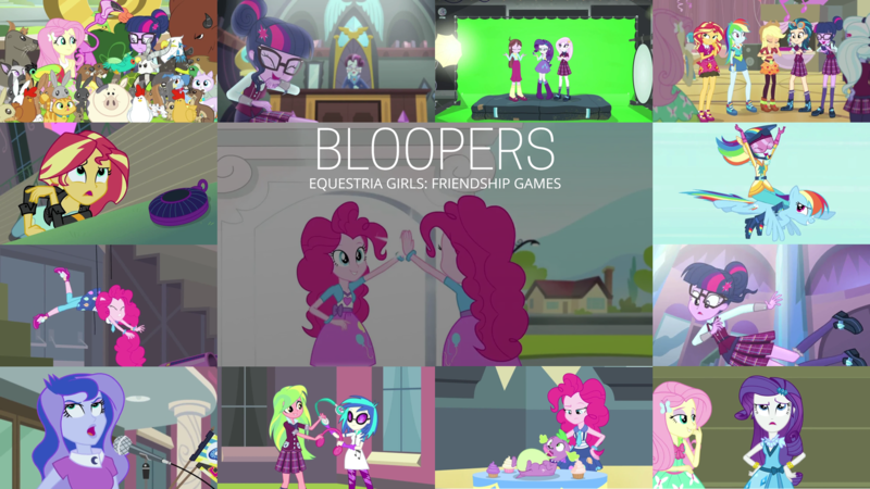 Size: 1974x1111 | Tagged: safe, derpibooru import, edit, edited screencap, editor:quoterific, screencap, applejack, fleur-de-lis, fluttershy, indigo zap, pinkie pie, princess luna, principal abacus cinch, rainbow dash, rarity, sci-twi, spike, spike the regular dog, sugarcoat, sunset shimmer, twilight sparkle, velvet sky, vinyl scratch, dog, equestria girls, friendship games bloopers, humane five, humane seven, humane six, image, png, self paradox, self ponidox, vice principal luna