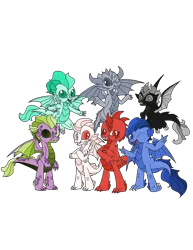 Size: 3000x3880 | Tagged: safe, artist:enperry88, derpibooru import, edit, spike, oc, oc:black singe, oc:emerald, oc:emerald the dragon, oc:garr, oc:greacher, oc:sclinge, oc:snap, dragon, colored wings, dragon mane 7, fangs, flying, group, group shot, image, multicolored wings, older, older spike, png, spread wings, teenage spike, teenaged dragon, teenager, vector, vector trace, wings