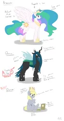 Size: 4000x7500 | Tagged: safe, artist:astrum, derpibooru import, derpy hooves, princess celestia, queen chrysalis, alicorn, changeling, changeling queen, pegasus, abstract background, bag, belly, belly button, burger, chubby, crown, cup, derp, digital art, drink, drinking, eating, ethereal mane, ethereal tail, female, food, full body, high res, image, jewelry, lidded eyes, long tongue, open mouth, png, profile, regalia, side view, sitting, smiling, spread wings, standing, straw, tail, text, tongue out, wings