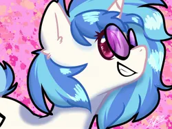 Size: 1600x1200 | Tagged: safe, artist:lynuscattips, derpibooru import, vinyl scratch, pony, unicorn, cute, female, glasses, image, jpeg, mare, profile, smiling, solo, vinylbetes