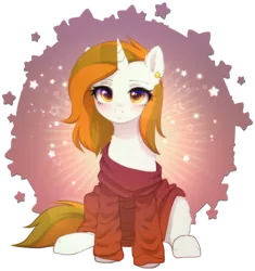 Size: 1988x2112 | Tagged: safe, artist:avrameow, derpibooru import, part of a set, oc, unofficial characters only, pony, unicorn, clothes, commission, horn, image, oversized clothes, png, simple background, solo, sweater, transparent background, unicorn oc, ych result