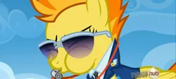 Size: 2400x1080 | Tagged: safe, derpibooru import, screencap, spitfire, pegasus, pony, wonderbolts academy, blowing whistle, clothes, drill sergeant, eyes closed, female, image, jpeg, mare, puffy cheeks, solo, solo female, spitfire's whistle, uniform, whistle, whistle necklace, wonderbolts dress uniform