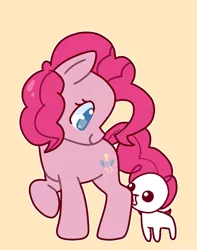 Size: 1523x1930 | Tagged: safe, artist:nawnii, derpibooru import, pinkie pie, earth pony, autism creature, image, jpeg, licking, pet, smiling, tongue out
