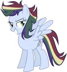 Size: 7600x8185 | Tagged: safe, artist:shootingstarsentry, derpibooru import, oc, oc:rainbow star, pegasus, pony, absurd resolution, female, image, mare, offspring, parent:rainbow dash, parent:soarin', parents:soarindash, png, simple background, solo, transparent background
