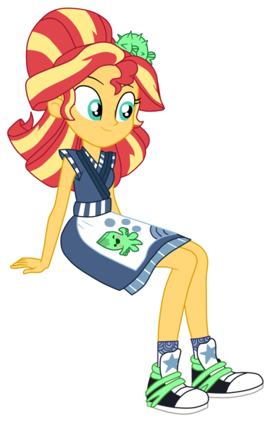 Size: 1900x2951 | Tagged: safe, artist:gmaplay, derpibooru import, sunset shimmer, equestria girls, alternate hairstyle, food, image, png, solo, sunset sushi, sushi, tenis