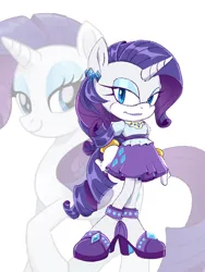 Size: 774x1032 | Tagged: safe, artist:kanayanga, derpibooru import, part of a set, rarity, anthro, unicorn, bracelet, ear piercing, hand on hip, image, jewelry, jpeg, looking at you, mobian, piercing, smiling, smiling at you, sonic the hedgehog (series), sonicified