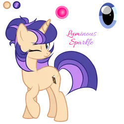 Size: 2048x2048 | Tagged: safe, artist:harmonyvitality-yt, derpibooru import, oc, unofficial characters only, pony, unicorn, base used, female, horn, image, mare, offspring, one eye closed, parent:flash sentry, parent:twilight sparkle, parents:flashlight, png, raised hoof, simple background, smiling, solo, transparent background, unicorn oc, wink